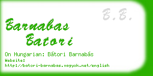 barnabas batori business card
